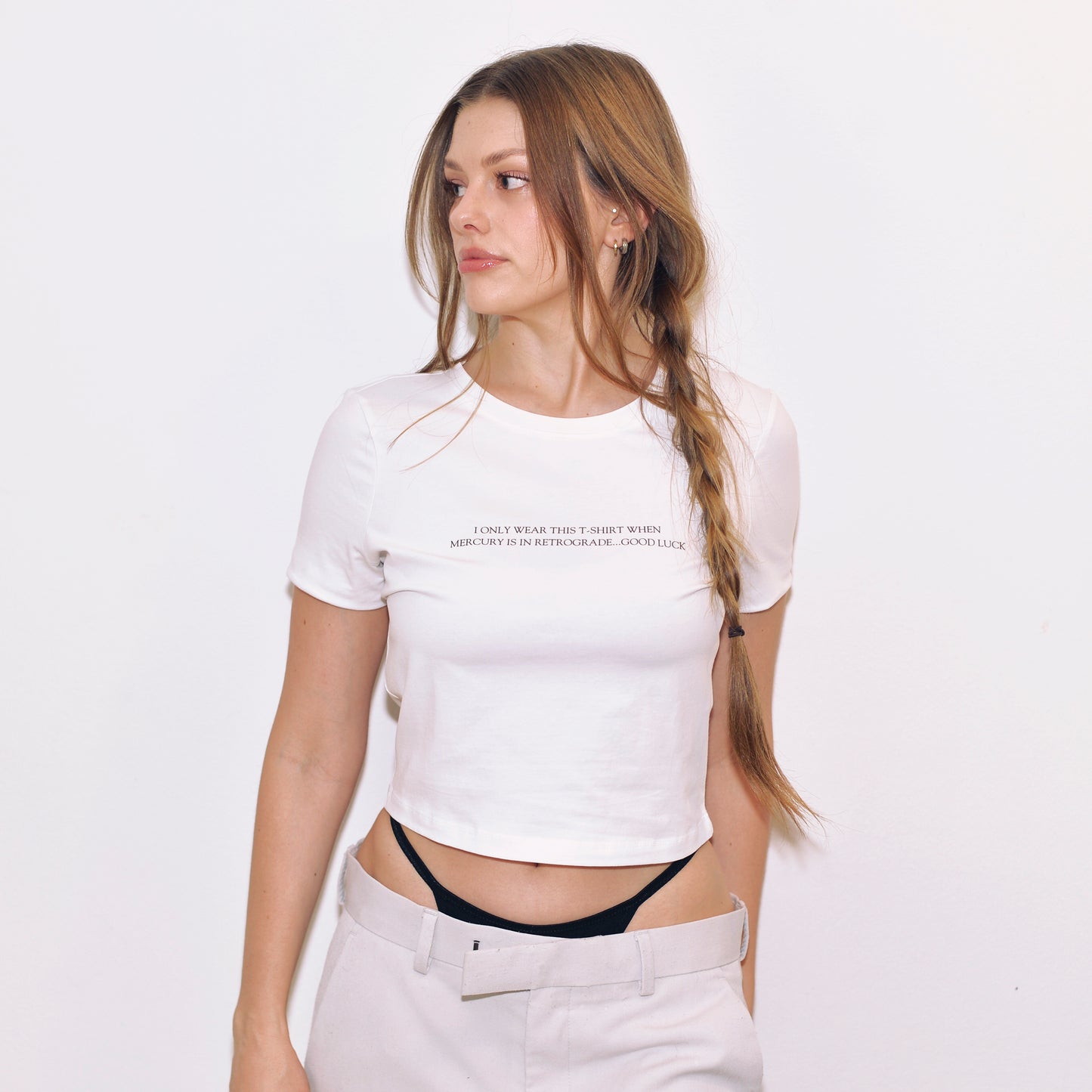 "Mercury Retrograde" Cropped Tee